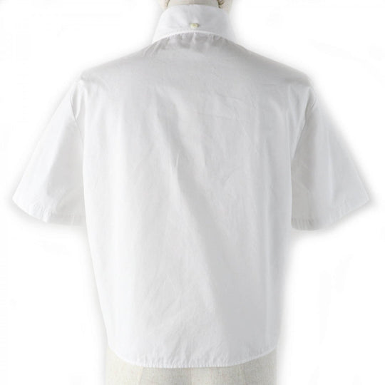 PRADA Short sleeve shirt P419G cotton white Poplin Shirt 40