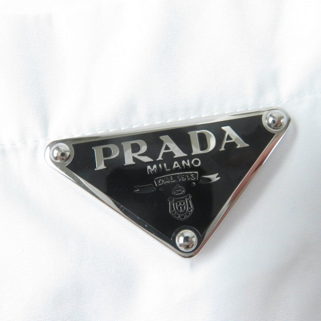 PRADA Short sleeve shirt P419G cotton white Poplin Shirt 40