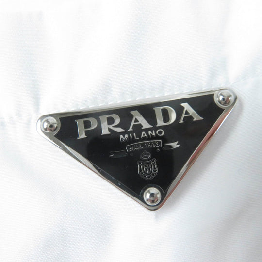 PRADA Short sleeve shirt P419G cotton white Poplin Shirt 40