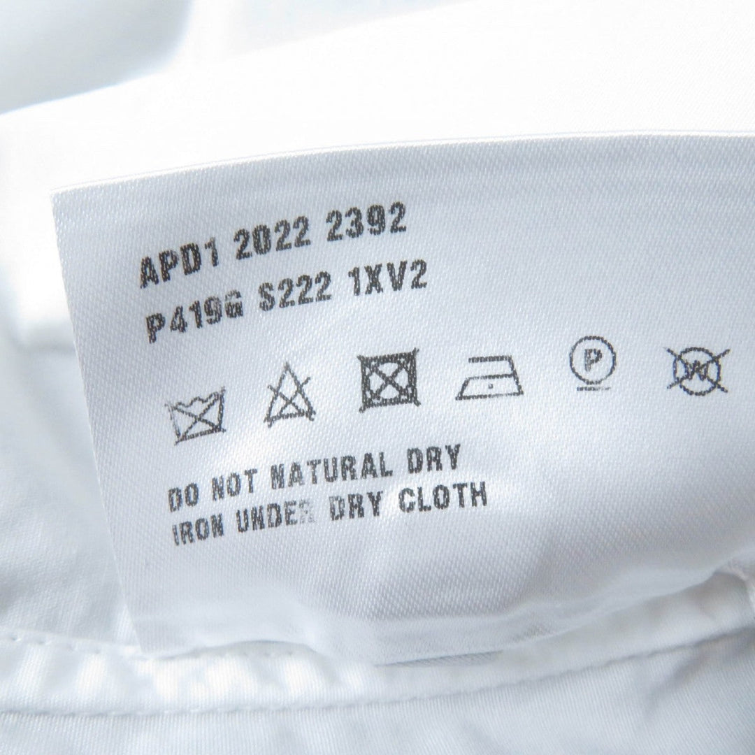 PRADA Short sleeve shirt P419G cotton white Poplin Shirt 40