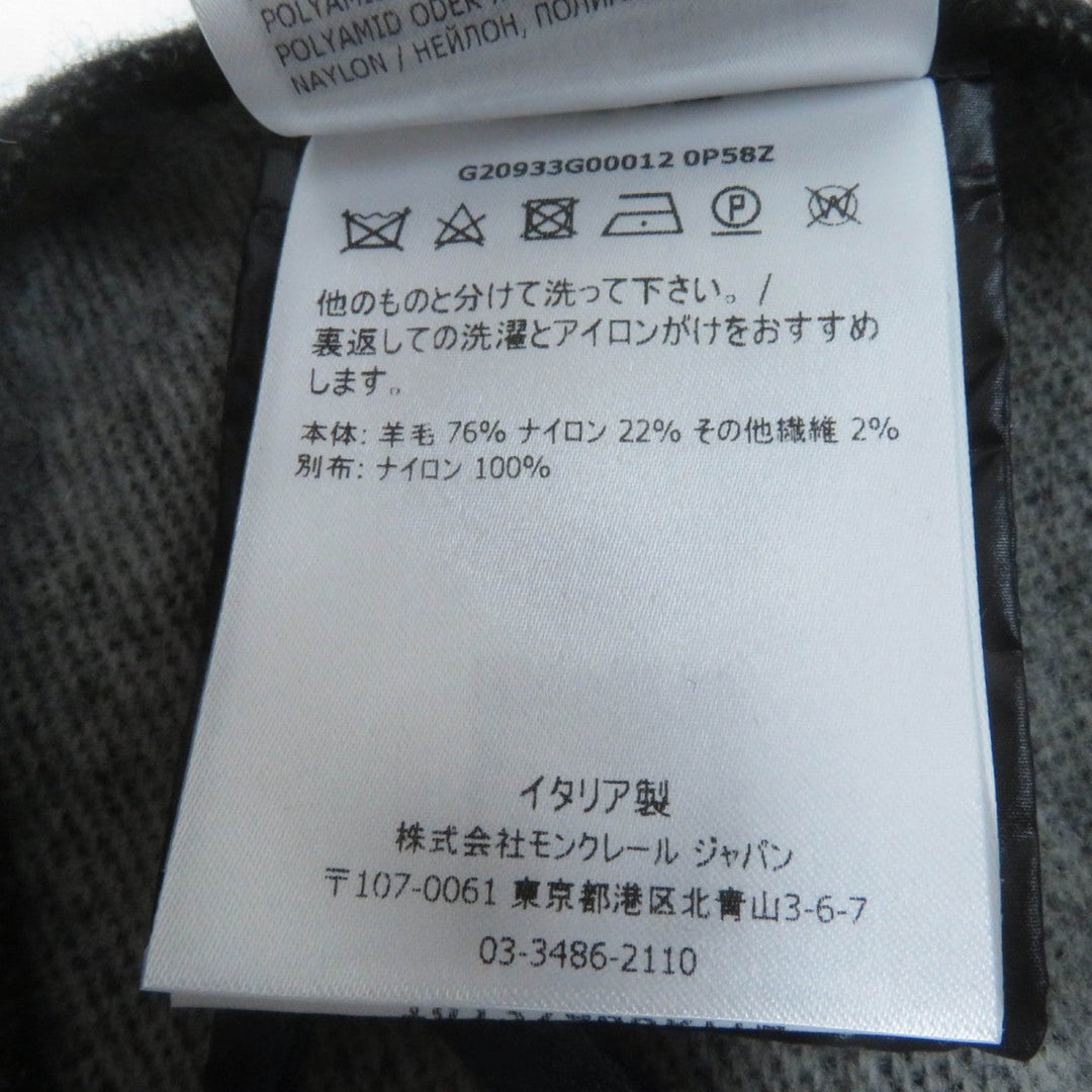 MONCLER poncho Main: 76% wool, 22% nylon, 2% other Charcoal gray MANTELLA Women Used Authentic