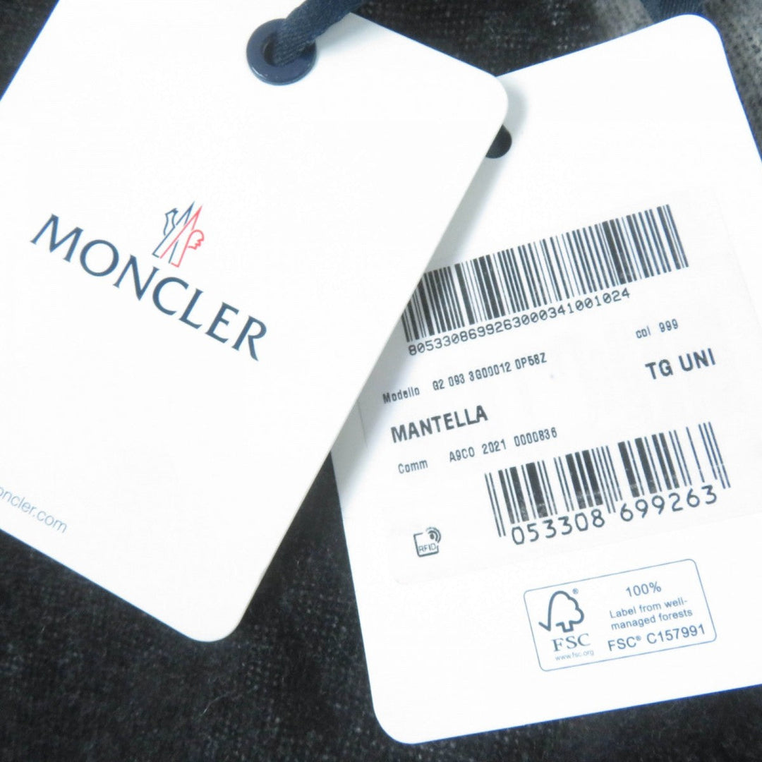 MONCLER poncho Main: 76% wool, 22% nylon, 2% other Charcoal gray MANTELLA Women Used Authentic