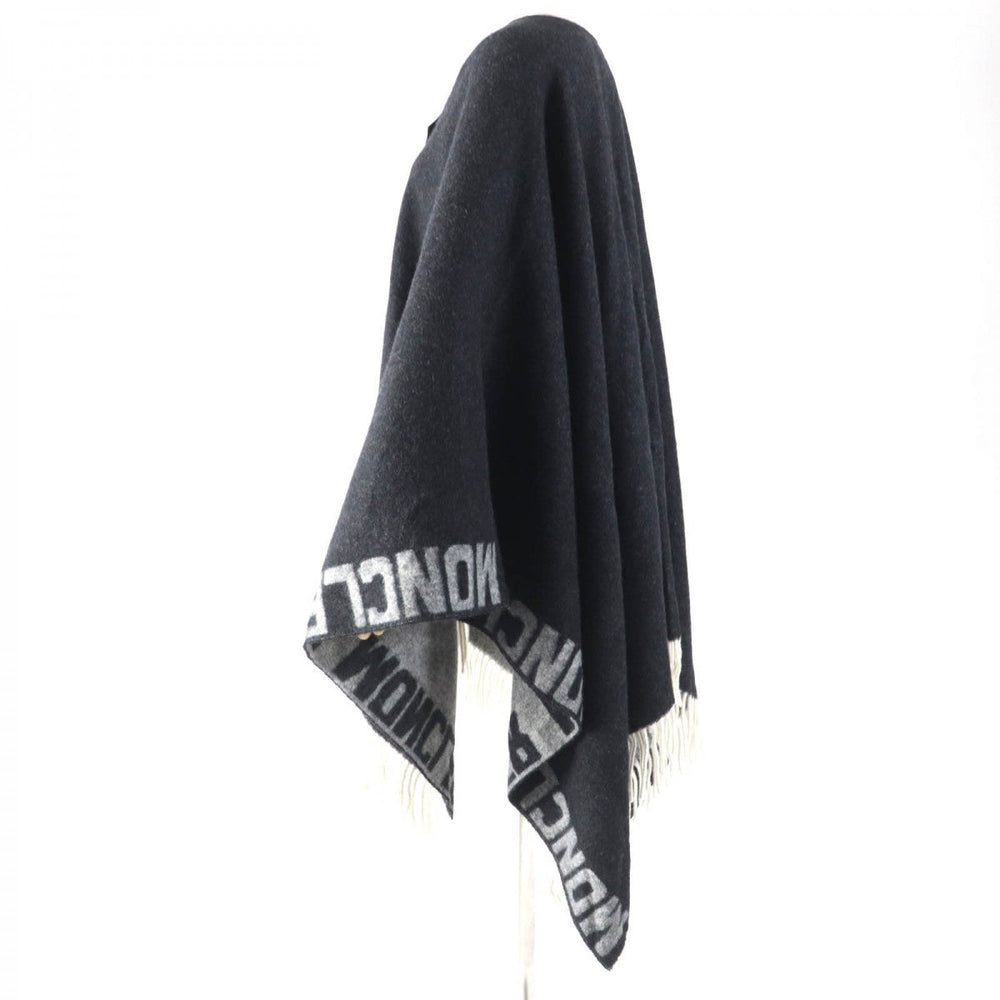 MONCLER poncho Main: 76% wool, 22% nylon, 2% other Charcoal gray MANTELLA Women Used Authentic