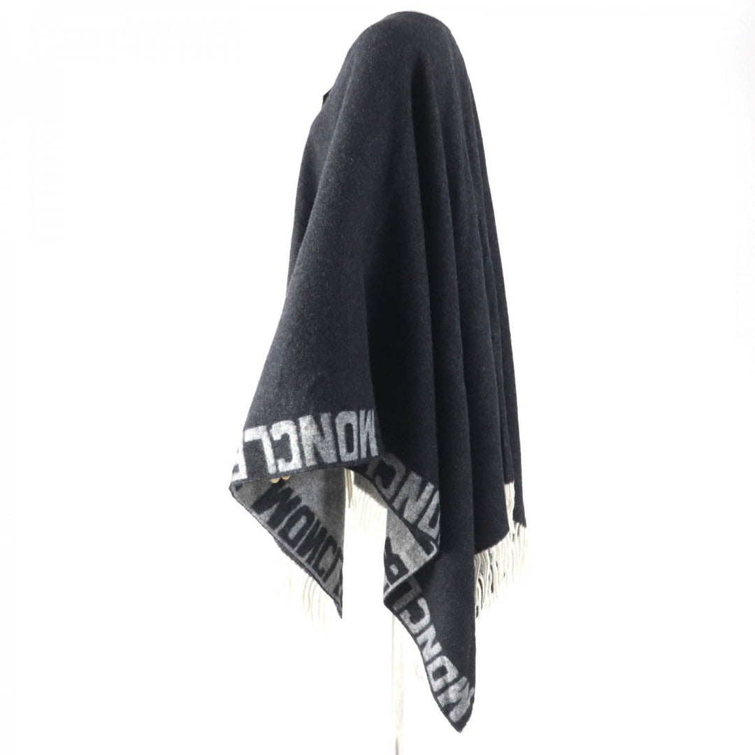 MONCLER poncho Main: 76% wool, 22% nylon, 2% other Charcoal gray MANTELLA Women Used Authentic