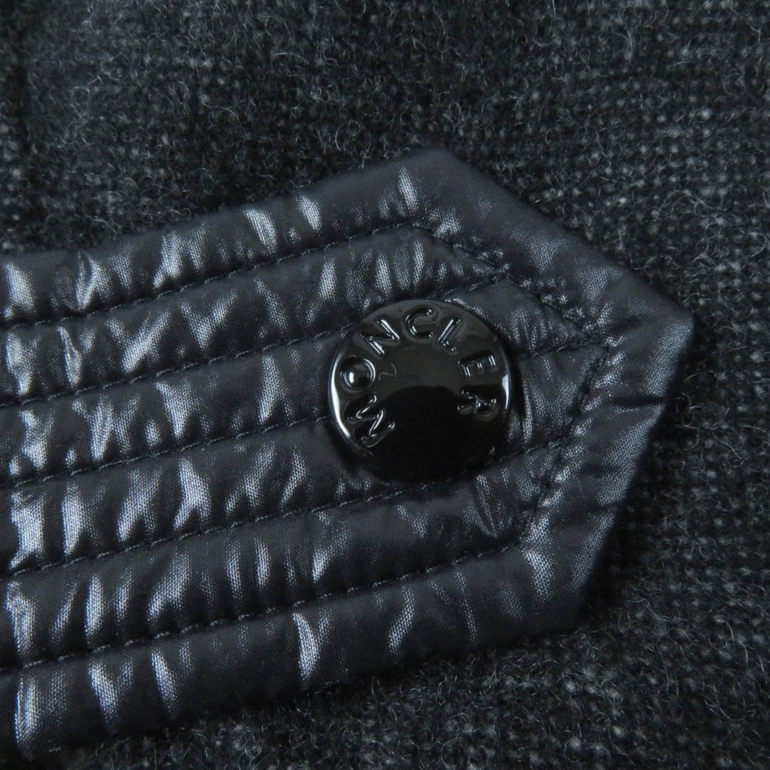 MONCLER poncho Main: 76% wool, 22% nylon, 2% other Charcoal gray MANTELLA Women Used Authentic