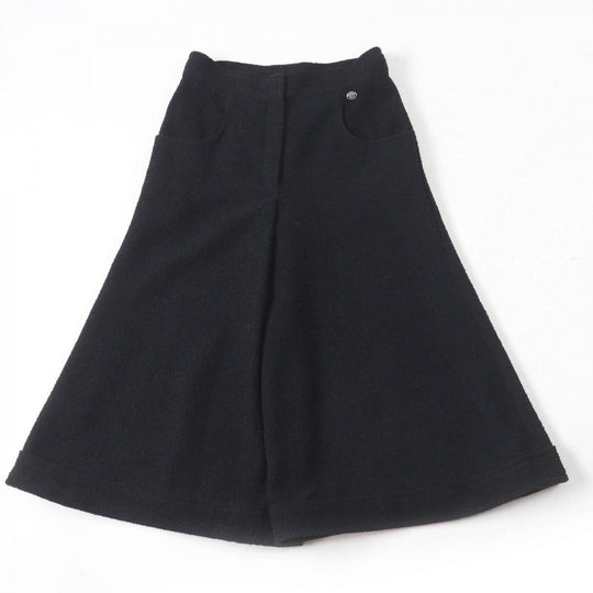 CHANEL Wide pants P54700V30847 Main: 94% wool, Main: 6% nylon, Lining: 100% silk black Women 38 Used Authentic