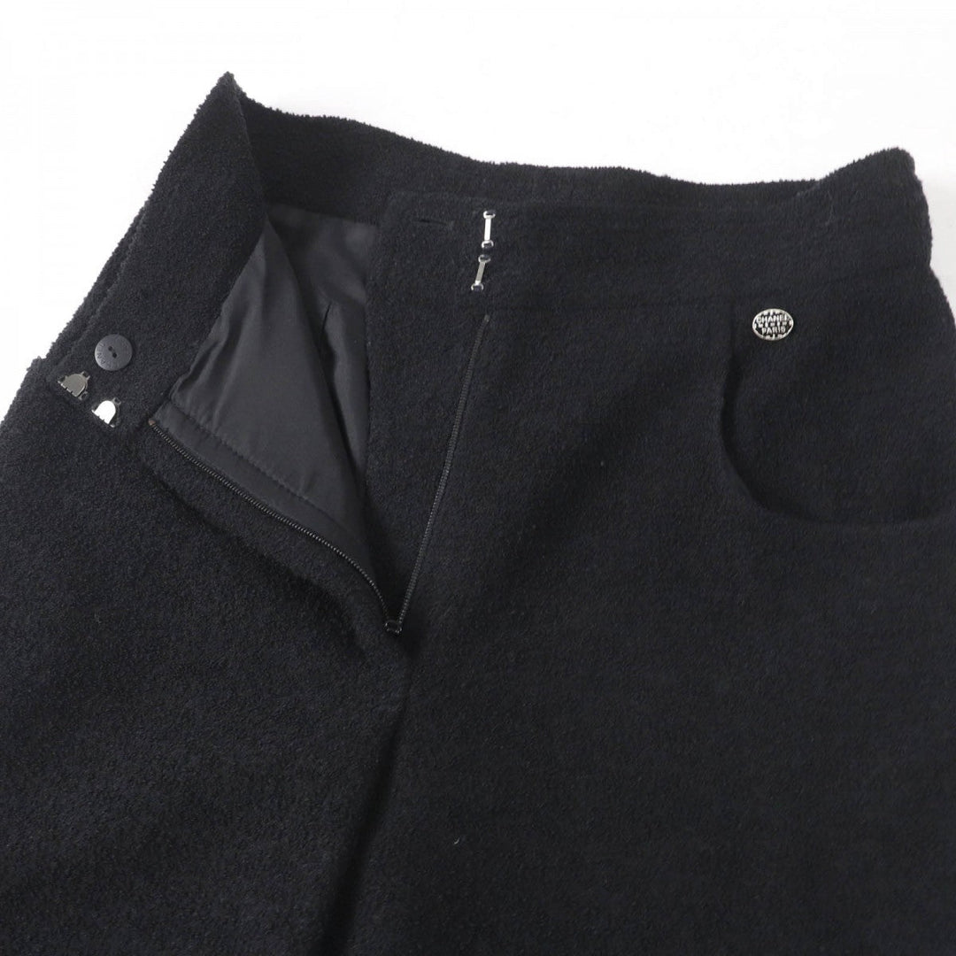 CHANEL Wide pants P54700V30847 Main: 94% wool, Main: 6% nylon, Lining: 100% silk black Women 38 Used Authentic