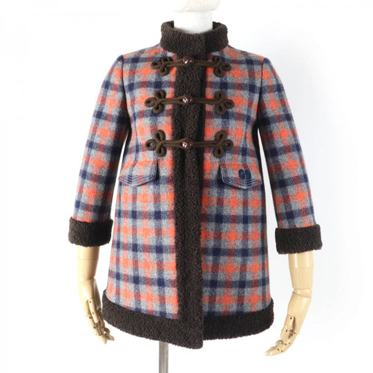 GUCCI coat 633365 Main: 100% wool, part: 89% acrylic, part: 11% polyester, filling: 100% polyester, part: 51% cotton multicolor Women 36 Used Authentic