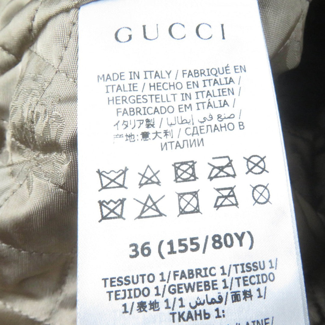 GUCCI coat 633365 Main: 100% wool, part: 89% acrylic, part: 11% polyester, filling: 100% polyester, part: 51% cotton multicolor Women 36 Used Authentic