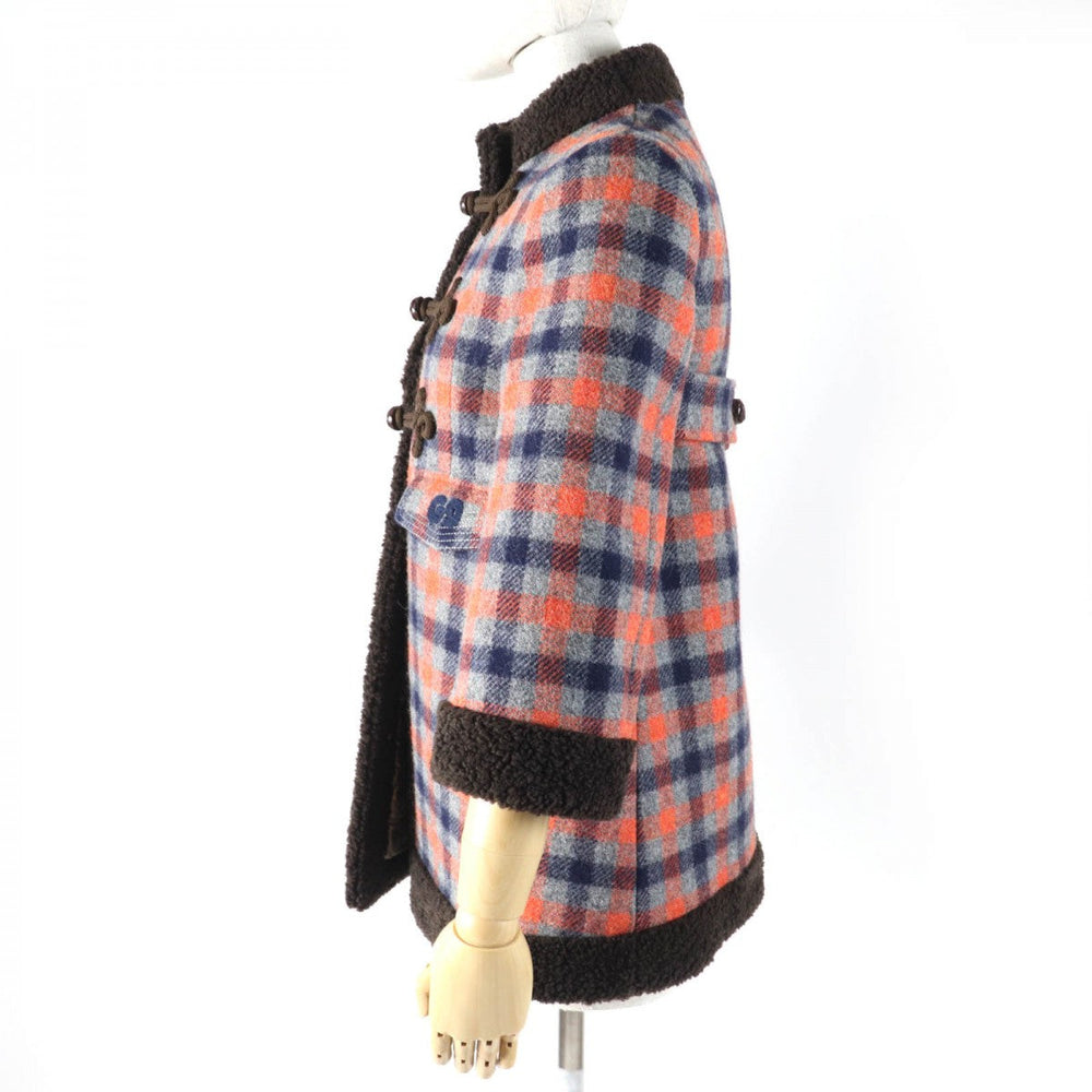 GUCCI coat 633365 Main: 100% wool, part: 89% acrylic, part: 11% polyester, filling: 100% polyester, part: 51% cotton multicolor Women 36 Used Authentic