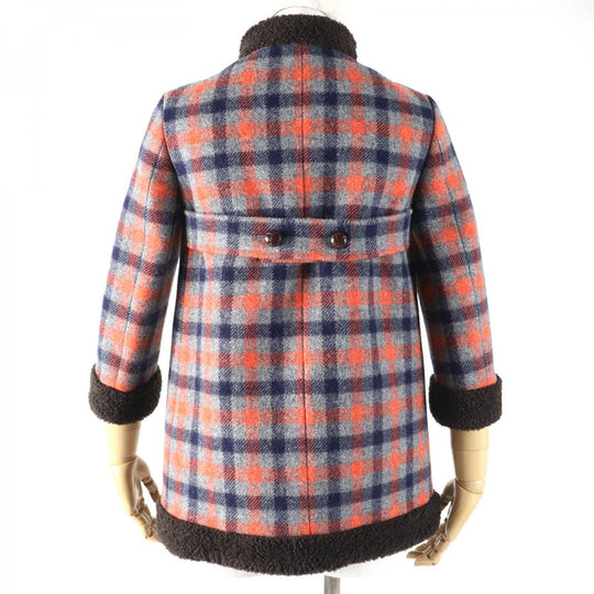 GUCCI coat 633365 Main: 100% wool, part: 89% acrylic, part: 11% polyester, filling: 100% polyester, part: 51% cotton multicolor Women 36 Used Authentic
