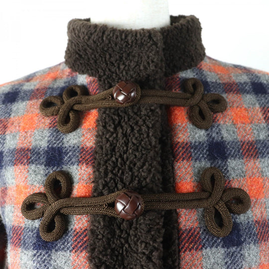 GUCCI coat 633365 Main: 100% wool, part: 89% acrylic, part: 11% polyester, filling: 100% polyester, part: 51% cotton multicolor Women 36 Used Authentic