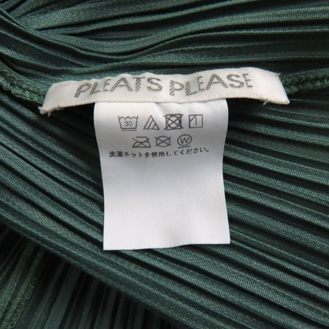 PLEATS PLEASE cardigan PP23JO123 Main: 100% polyester green MONTHLY COLORS�FJUNE Women 3 Used Authentic