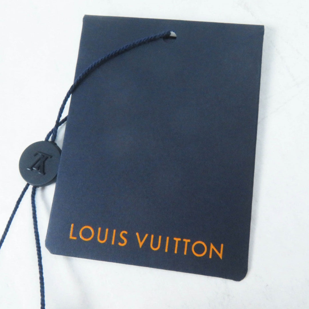 LOUIS VUITTON Short sleeve T-shirt Main: 100% cotton, Leather part: Sheepskin white Women L Used Authentic