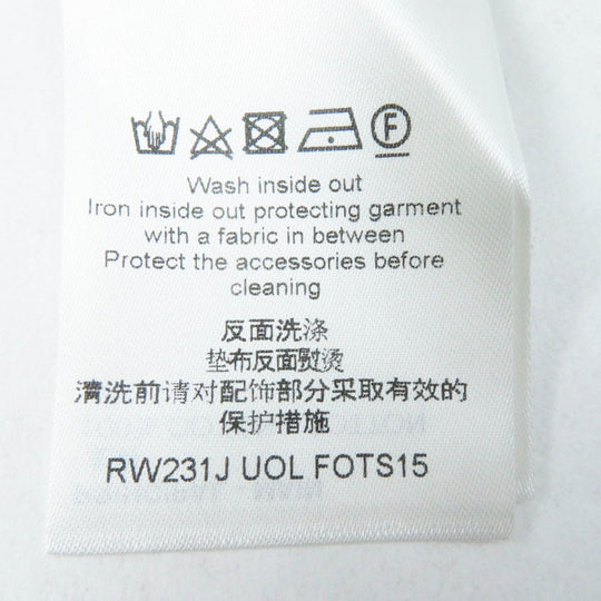 LOUIS VUITTON Short sleeve T-shirt Main: 100% cotton, Leather part: Sheepskin white Women L Used Authentic