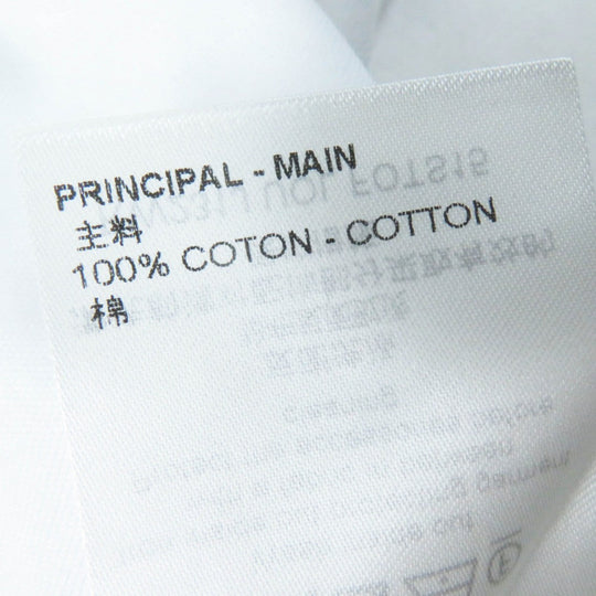LOUIS VUITTON Short sleeve T-shirt Main: 100% cotton, Leather part: Sheepskin white Women L Used Authentic