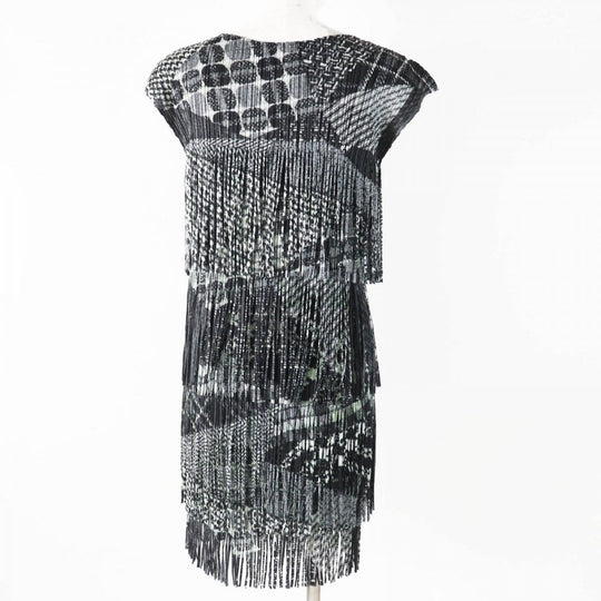 PLEATS PLEASE one piece PP43-JT476 Main: 100% polyester Black Grey Green Women 4 Used Authentic