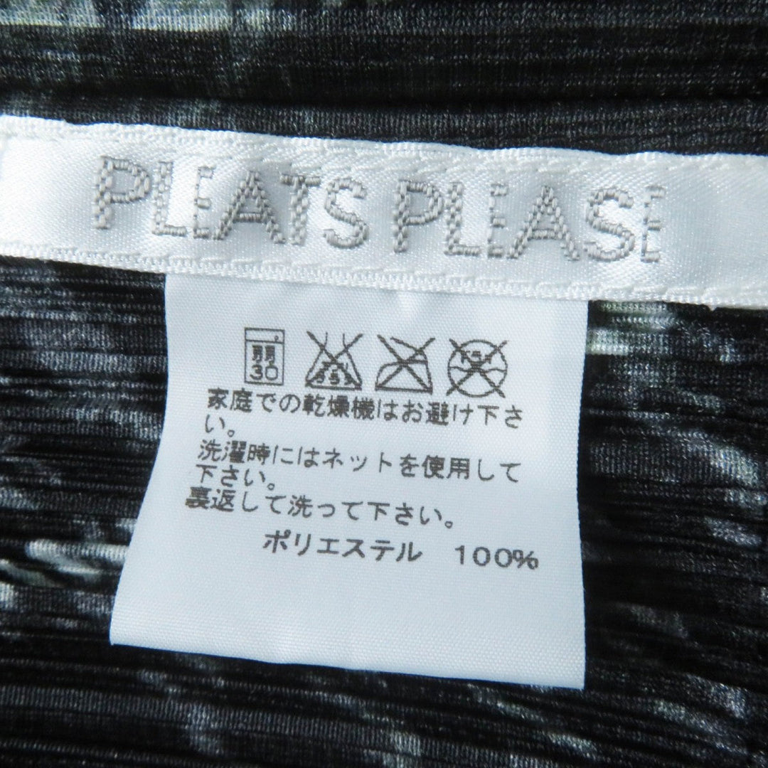 PLEATS PLEASE one piece PP43-JT476 Main: 100% polyester Black Grey Green Women 4 Used Authentic