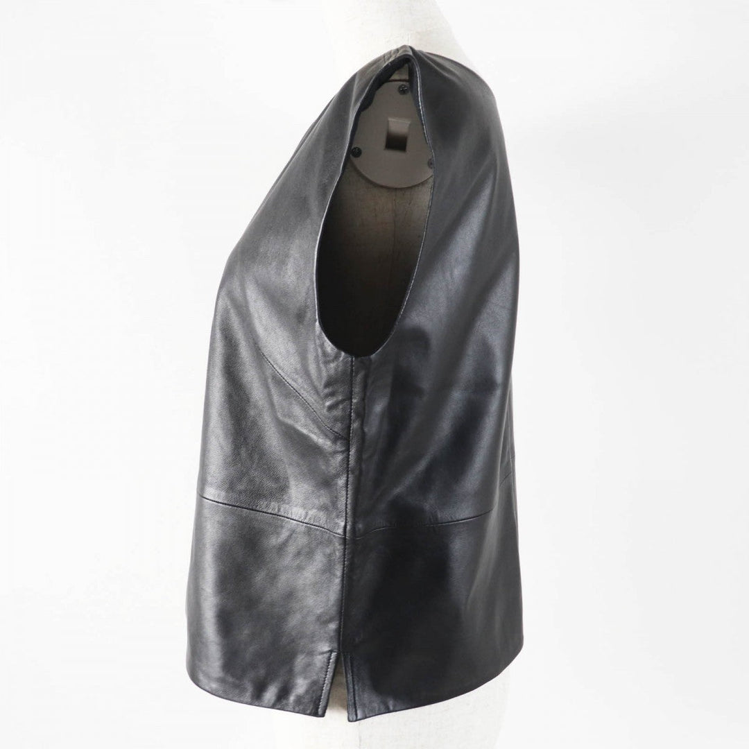 agnes b. Best L425CUZ2 Main: Sheepskin, Lining: Cotton, Lining: Polyester black Women 40 Used Authentic