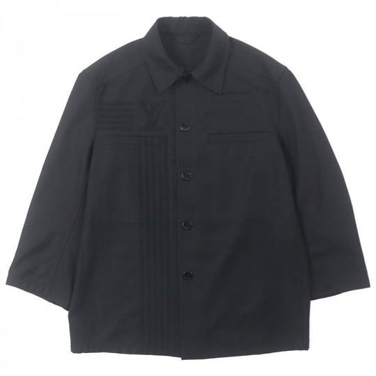LOUIS VUITTON Jacket Outer: 55% polyester, Outer: 45% wool, Lining: 100% cupra black mens 48 Used Authentic