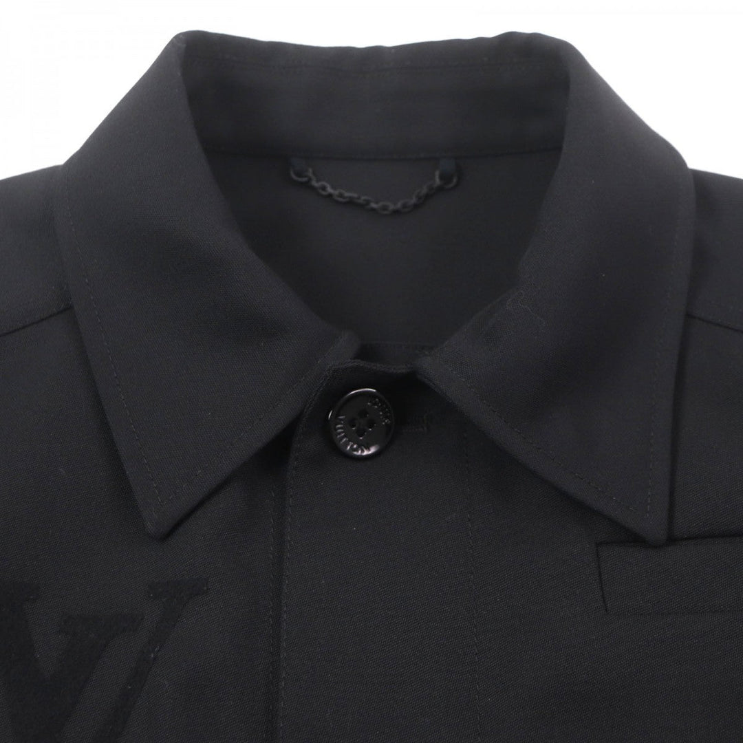 LOUIS VUITTON Jacket Outer: 55% polyester, Outer: 45% wool, Lining: 100% cupra black mens 48 Used Authentic