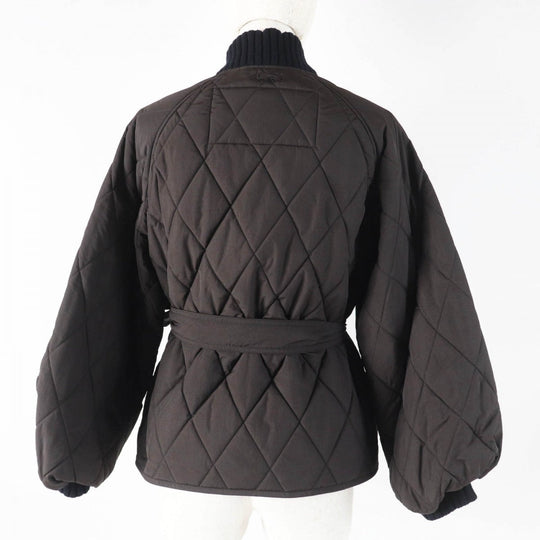 WEEKEND MaxMara Jacket 54860145 Main: 100% nylon, Lining: 100% polyester, Filling: 58% polyester, Filling: 40% cashmere, Filling: 2% wool Dark brown Women 38 Used Authentic