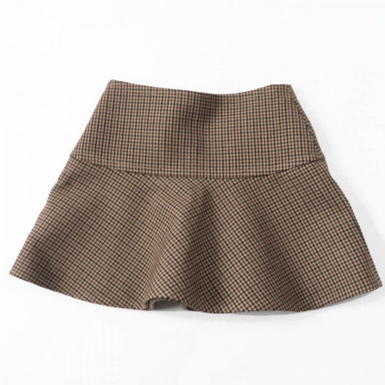 CELINE Mini skirt 2J677064V Main: 73% wool, 26% cotton, 1% nylon, lining: 100% rayon Brown Women 34 Used Authentic