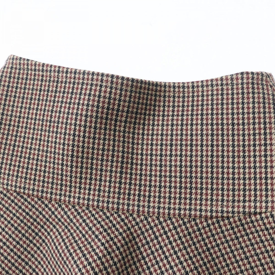 CELINE Mini skirt 2J677064V Main: 73% wool, 26% cotton, 1% nylon, lining: 100% rayon Brown Women 34 Used Authentic