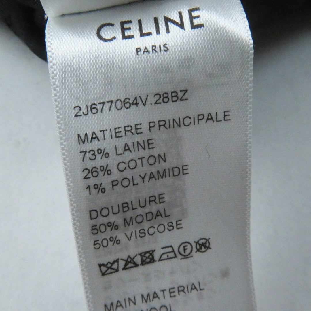 CELINE Mini skirt 2J677064V Main: 73% wool, 26% cotton, 1% nylon, lining: 100% rayon Brown Women 34 Used Authentic