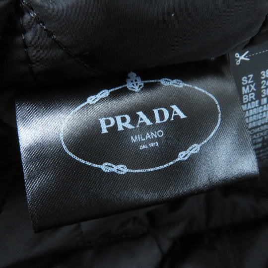 PRADA coat P594L Main: 55% virgin wool, Main: 45% cashmere, Lining: 100% recycled polyamide, Filling: 55% polyester, Filling: 45% recycled polyester black Women 38 Used Authentic