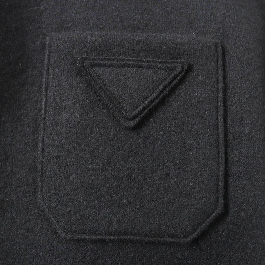 PRADA coat P594L Main: 55% virgin wool, Main: 45% cashmere, Lining: 100% recycled polyamide, Filling: 55% polyester, Filling: 45% recycled polyester black Women 38 Used Authentic