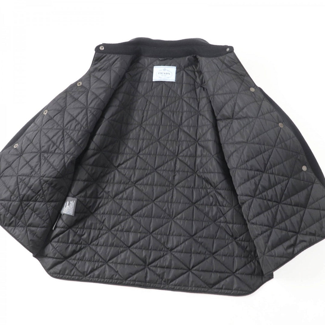 PRADA coat P594L Main: 55% virgin wool, Main: 45% cashmere, Lining: 100% recycled polyamide, Filling: 55% polyester, Filling: 45% recycled polyester black Women 38 Used Authentic