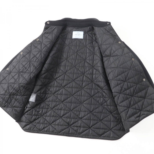 PRADA coat P594L Main: 55% virgin wool, Main: 45% cashmere, Lining: 100% recycled polyamide, Filling: 55% polyester, Filling: 45% recycled polyester black Women 38 Used Authentic
