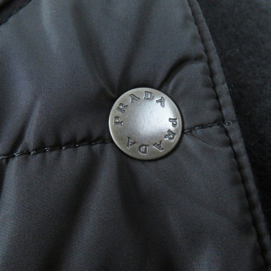 PRADA coat P594L Main: 55% virgin wool, Main: 45% cashmere, Lining: 100% recycled polyamide, Filling: 55% polyester, Filling: 45% recycled polyester black Women 38 Used Authentic