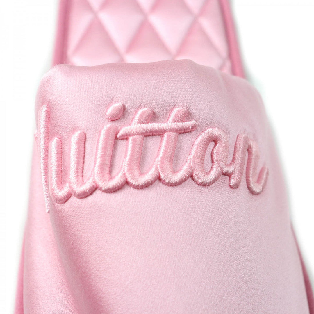 LOUIS VUITTON Other shoes Satin pink Slippers Indoor shoes LV Sweet Line Mules Women 36-37 Used Authentic