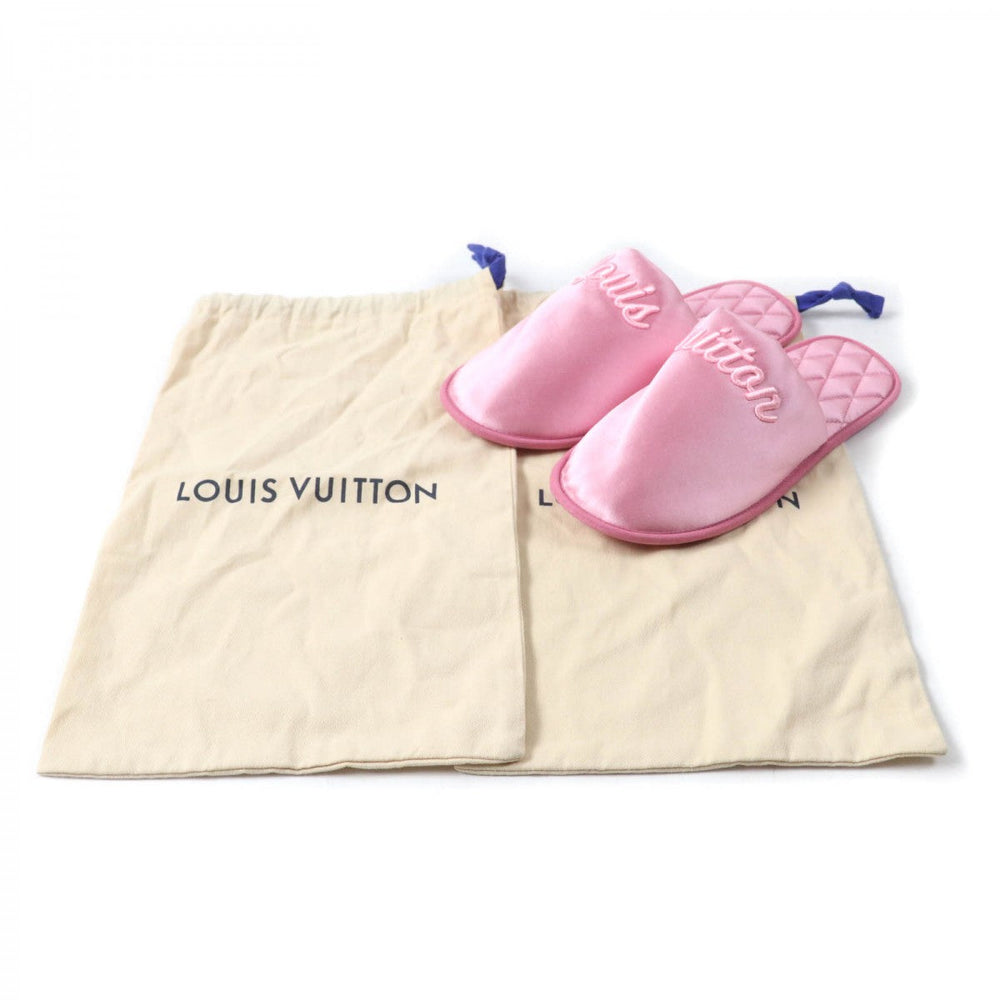 LOUIS VUITTON Other shoes Satin pink Slippers Indoor shoes LV Sweet Line Mules Women 36-37 Used Authentic