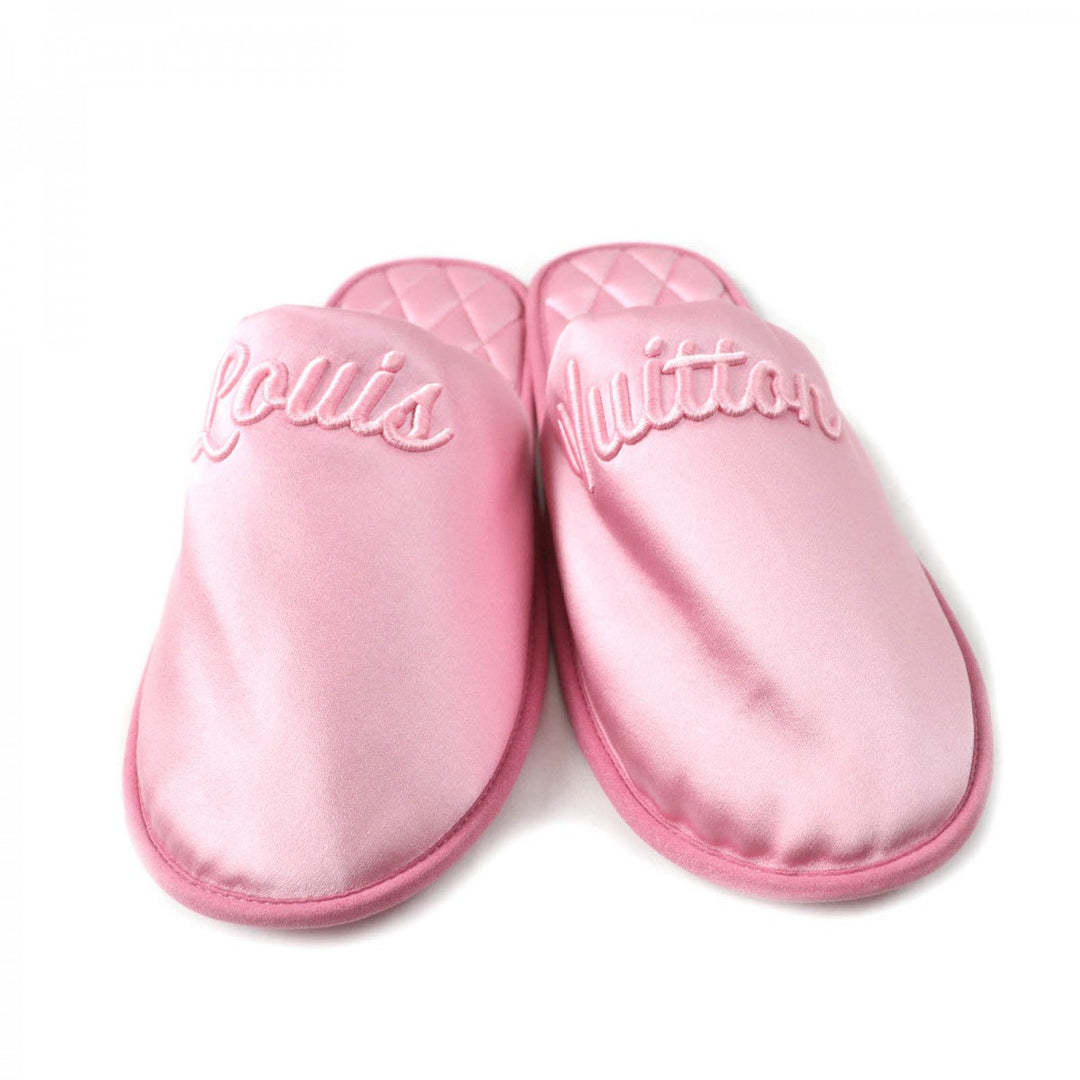 LOUIS VUITTON Other shoes Satin pink Slippers Indoor shoes LV Sweet Line Mules Women 36-37 Used Authentic