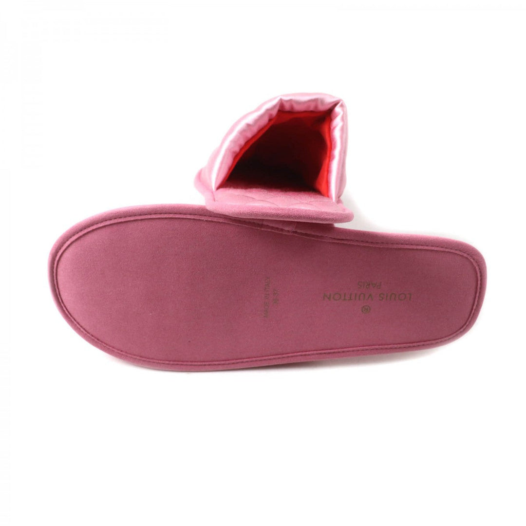 LOUIS VUITTON Other shoes Satin pink Slippers Indoor shoes LV Sweet Line Mules Women 36-37 Used Authentic