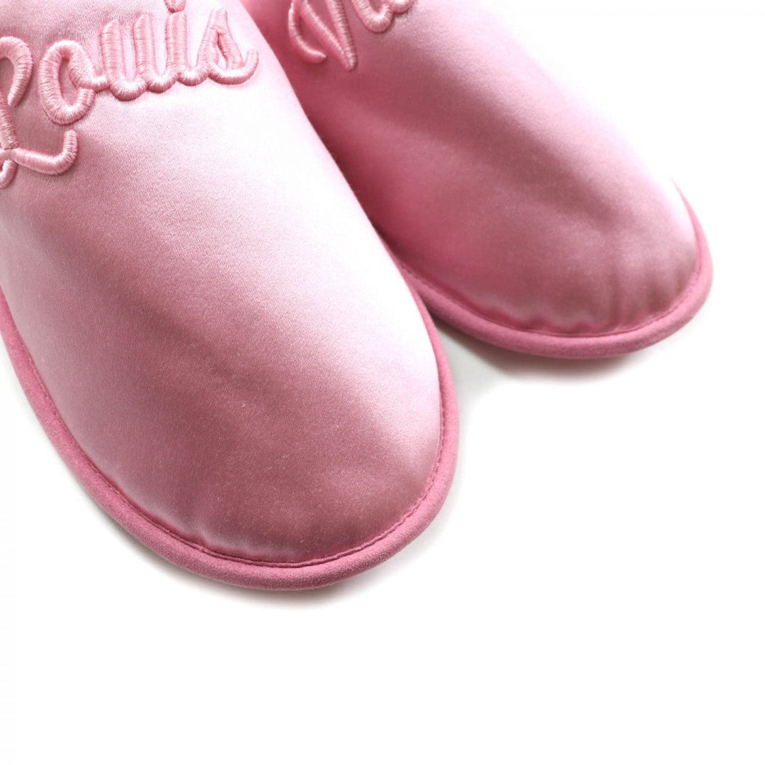 LOUIS VUITTON Other shoes Satin pink Slippers Indoor shoes LV Sweet Line Mules Women 36-37 Used Authentic