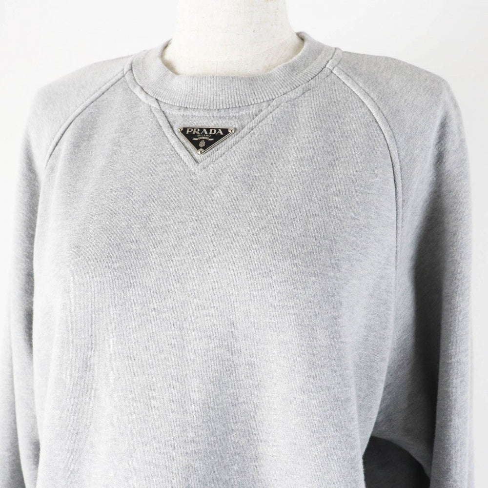 PRADA sweat 134668 Main: 100% cotton, some parts: 95% cotton, some parts: 5% elastane gray Women S Used Authentic