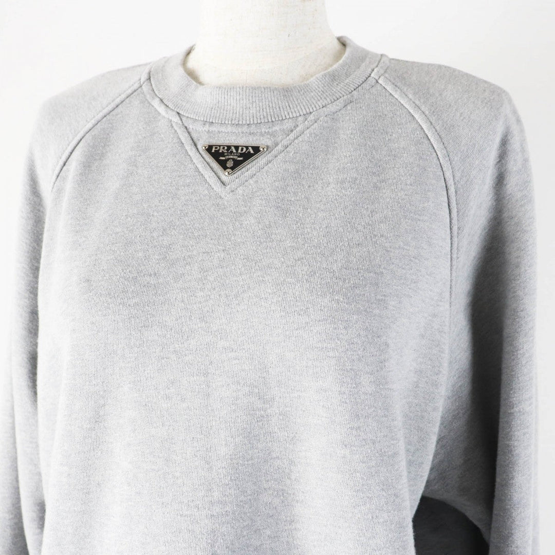 PRADA sweat 134668 Main: 100% cotton, some parts: 95% cotton, some parts: 5% elastane gray Women S Used Authentic