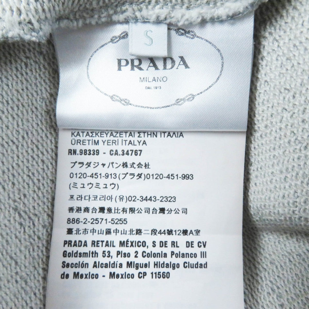 PRADA sweat 134668 Main: 100% cotton, some parts: 95% cotton, some parts: 5% elastane gray Women S Used Authentic