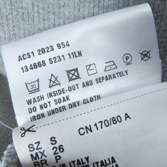 PRADA sweat 134668 Main: 100% cotton, some parts: 95% cotton, some parts: 5% elastane gray Women S Used Authentic