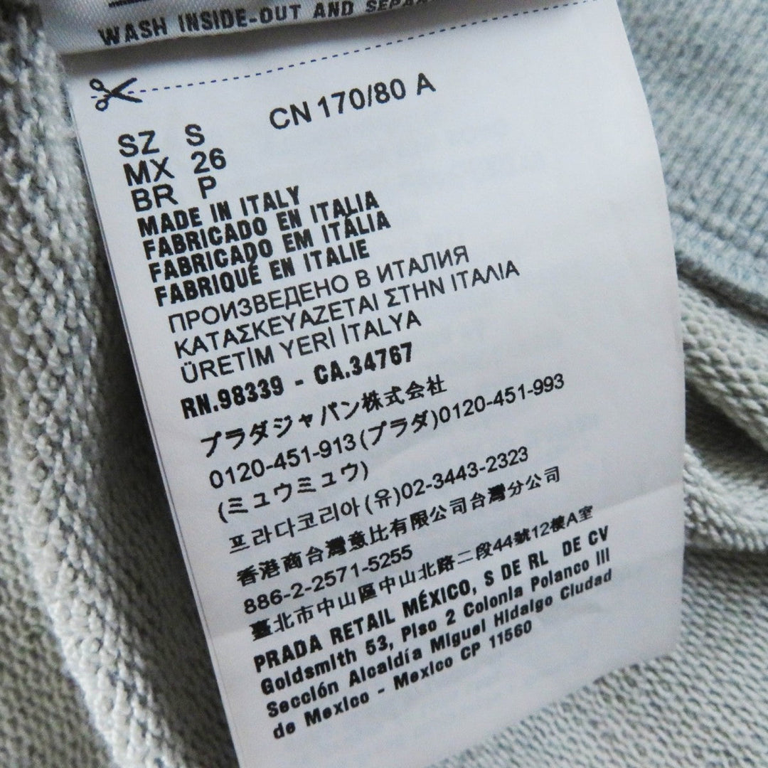 PRADA sweat 134668 Main: 100% cotton, some parts: 95% cotton, some parts: 5% elastane gray Women S Used Authentic