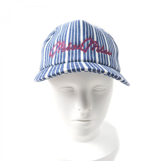 Miu Miu cap 5HC179 Main: 100% cotton Indigo white Women M Used Authentic