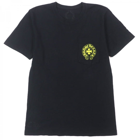 CHROME HEARTS Short sleeve T-shirt Main: 100% cotton Black yellow mens S Used Authentic