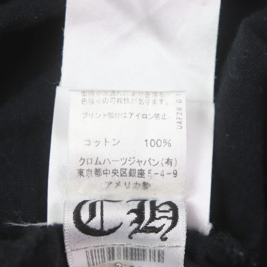 CHROME HEARTS Short sleeve T-shirt Main: 100% cotton Black yellow mens S Used Authentic