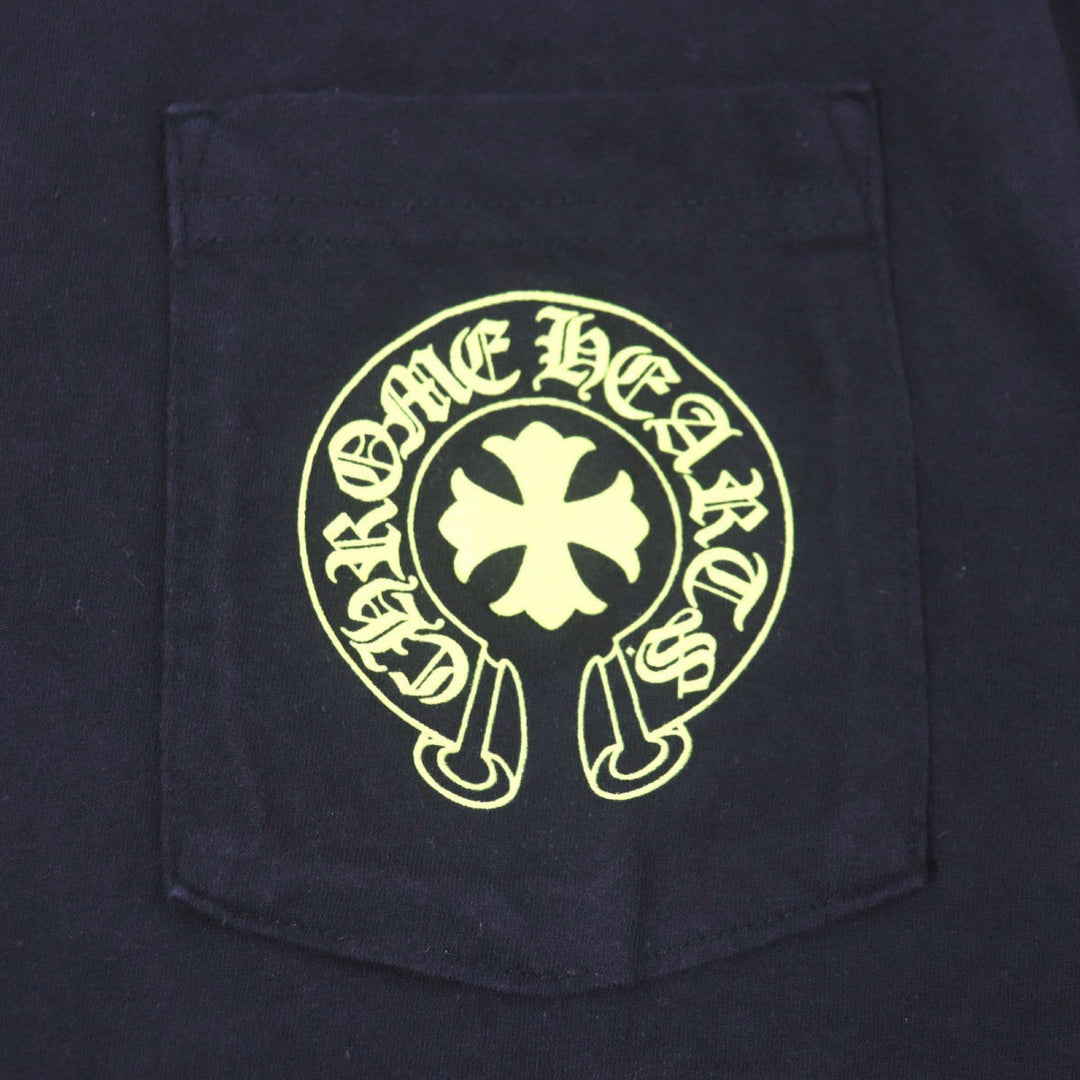 CHROME HEARTS Short sleeve T-shirt Main: 100% cotton Black yellow mens S Used Authentic