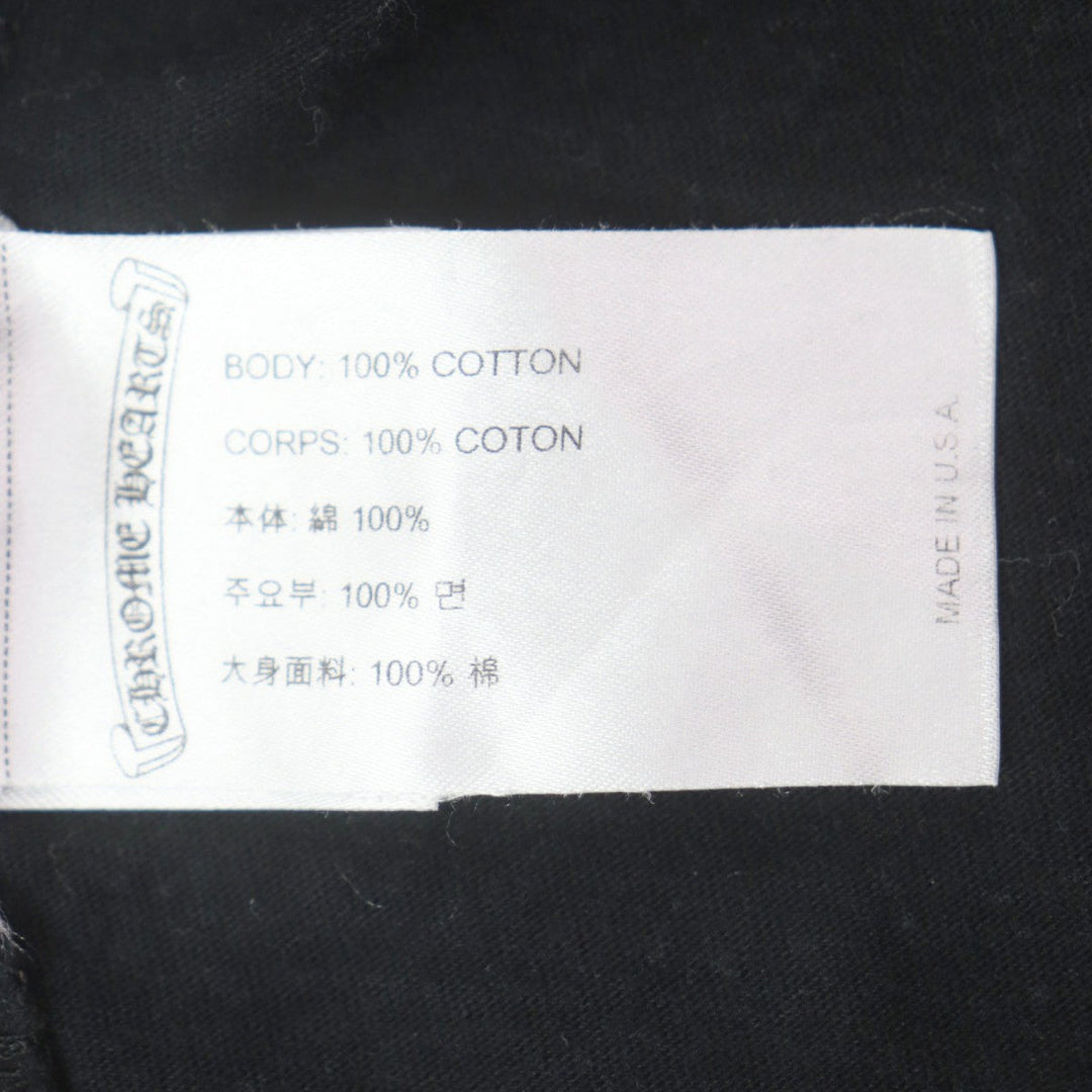 CHROME HEARTS Short sleeve T-shirt Main: 100% cotton Black yellow mens S Used Authentic
