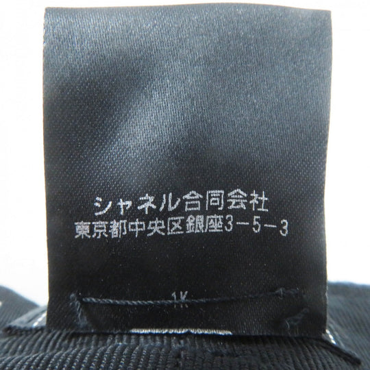CHANEL Casquette 19V Main: 100% wool, Lining: 50% cotton, Lining: 27% polyamide (nylon), Lining: 23% polyester, Part: 67% wool Dark navy Women S Used Authentic
